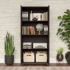 Cabot Tall Storage Cabinet With Doors By Bush Furniture - Modern Walnut 23 Cabot Tall Storage Cabinet With Doors By Bush Furniture - Modern Walnut -Office Storage Sales 97d3bebc d305 465d b7a5 04bbb304765b