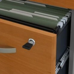 Series C 72W X 24D Office Desk With Drawers By Bush Business Furniture - Natural Cherry/Graphite Gray -Office Storage Sales 9982e898 88b0 4f51 880f 1f2bf3071d61