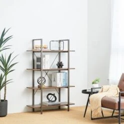 Glitzhome Casual 3-5 Tier Etagere Storage Bookcase Ladder Bookshelf - Black-3.5FT-H Shape -Office Storage Sales 99f240f0 626b 4c99 ac21 589d68a63f59