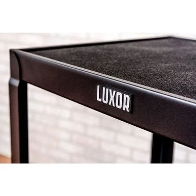 Luxor Adjustable Metal Cart W/ Keyboard Tray, Cabinet & Drop Leaf Shelves - Black 2 Luxor Adjustable Metal Cart W/ Keyboard Tray, Cabinet & Drop Leaf Shelves - Black - Image 2