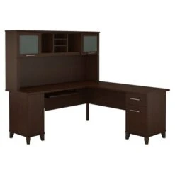 Somerset 71W L Shaped Desk With Hutch - Hansen Cherry -Office Storage Sales 9bb04223 5068 4082 b328 82e9fb21f10b
