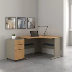 Bush Business Series A 48W Corner Desk With Mobile File Cabinet In Oak - Slate/White Spectrum 38 Bush Business Series A 48W Corner Desk With Mobile File Cabinet In Oak - Slate/White Spectrum -Office Storage Sales 9d6961d1 5744 44e6 a971 c94d39e1dca8