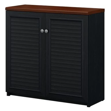 Fairview Storage Cabinet With Doors And Shelves By Bush Furniture - 31.73"L X 12.76"W X 30.71"H - Cape Cod Gray 18 Fairview Storage Cabinet With Doors And Shelves By Bush Furniture - 31.73"L X 12.76"W X 30.71"H - Cape Cod Gray - Image 18