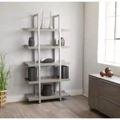 Rye Studio Tivoli Contemporary Open Bookcase With 5 Shelves - White -Office Storage Sales 9e35b8e7 e3c9 4873 8ddf 1eda0239f533