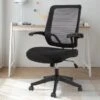 Mid-mesh Task Chair With Flip Up Arms And Tilt Function MAX 105 - Black