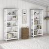 Key West 5 Shelf Bookcase Set By Bush Furniture - Shiplap Gray/Pure White