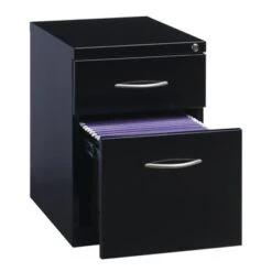 Hirsh 20" D Arch Pull Mobile Pedestal File Cabinet,1 Box/1 File - Black -Office Storage Sales a0eaaedf 15ff 42df 980c 4504ed762435