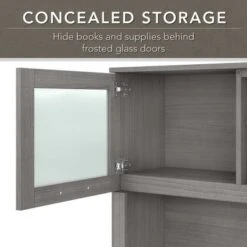 Bush Furniture Somerset 72W Office Desk With Hutch In Ash Gray - Mocha Cherry -Office Storage Sales a20324f3 c480 4676 98f7 ba04df810aca