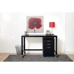 Lorell Personal Mobile Desk - Black -Office Storage Sales a2f0355c 3e71 46e6 804c 0aa8fbe067f4