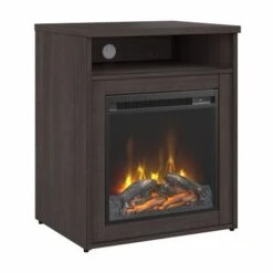 Studio C 24W Electric Fireplace With Shelf By Bush Business Furniture - Storm Gray -Office Storage Sales a33aeca5 00cb 4e04 bdc7 ecf4e8196802