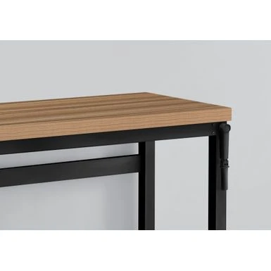 Computer Desk/ Home Office/ Standing/ Adjustable/ 48"L/ Work/ Laptop/ Metal/ Laminate/ Brown/ Black/ Contemporary/ Modern 3 Computer Desk/ Home Office/ Standing/ Adjustable/ 48"L/ Work/ Laptop/ Metal/ Laminate/ Brown/ Black/ Contemporary/ Modern - Image 3