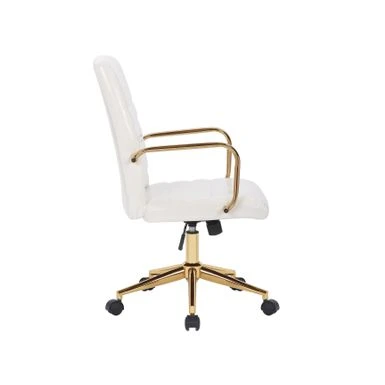 Porthos Home Franco Swivel Office Chair, PU Leather, Roller Wheels - Brown 17 Porthos Home Franco Swivel Office Chair, PU Leather, Roller Wheels - Brown - Image 17