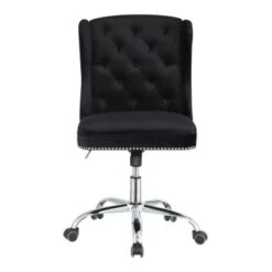 Upholstered Tufted Office Chair Black And Chrome -Office Storage Sales a5696f92 a93a 44cd aedd d1d4d76f5c88