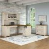 L-shaped Desk - Antique White