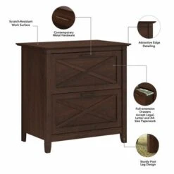 Key West 2 Drawer Lateral File Cabinet By Bush Furniture - Linen White Oak -Office Storage Sales a78b2eba 6b42 4558 9a63 e3b58cbda7be