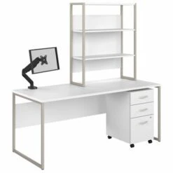 Hybrid 72W Computer Desk Set With Mount By Bush Business Furniture - Storm Gray -Office Storage Sales a7e33aaa 693d 4f83 86f2 509770ce22ea
