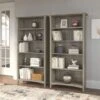 Salinas Tall 5-shelf Bookcase (Set Of 2) By Bush Furniture - Driftwood Gray