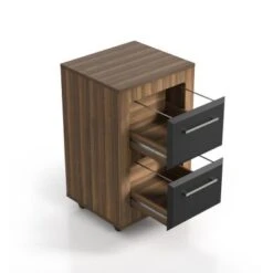 DH BASIC Urban Two-Drawer Mobile File Cabinet With Iron Bar Pulls By Denhour - Cement -Office Storage Sales ab7f72b5 8dc7 4727 9aa6 2302b3702fa2