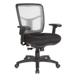 Breathable Mesh Back Office Chair With Upholstered Fabric Seat - Blue -Office Storage Sales abd51293 d1b4 4459 a574 57d99f458d61