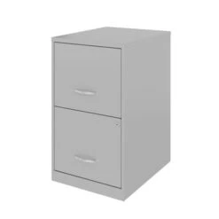 Space Solutions 18in. 2 Drawer Metal File Cabinet, Arctic Silver - Silver - Letter -Office Storage Sales ade1ff96 e6e9 46c3 9f29 079149994e81