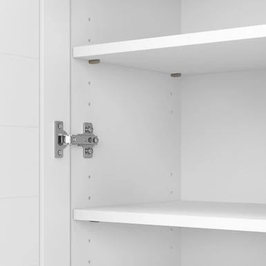 Fairview Storage Cabinet With Doors And Shelves By Bush Furniture - 31.73"L X 12.76"W X 30.71"H - Cape Cod Gray 14 Fairview Storage Cabinet With Doors And Shelves By Bush Furniture - 31.73"L X 12.76"W X 30.71"H - Cape Cod Gray - Image 14