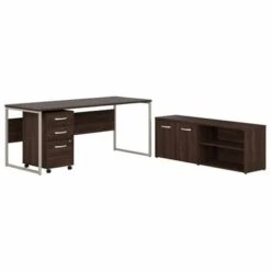 Hybrid 72W Computer Desk With Storage Set By Bush Business Furniture - Platinum Gray -Office Storage Sales af083c91 c288 4a73 8001 331d7c5cf960