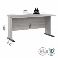Studio A 60W Computer Desk By Bush Business Furniture - White -Office Storage Sales af5bac8c f104 4647 81f8 8b2db945490d