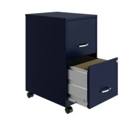 Space Solutions 18" 2 Drawer Mobile Smart Vertical File Cabinet, Navy - Blue - Letter 8 Space Solutions 18" 2 Drawer Mobile Smart Vertical File Cabinet, Navy - Blue - Letter -Office Storage Sales b14fc138 7a8c 4a62 992e b2b7bb93d07b