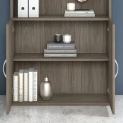 Hybrid Tall 5 Shelf Bookcase With Doors By Bush Business Furniture - Storm Gray -Office Storage Sales b20cd62d f824 45ad 813a eafa7502d805