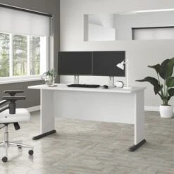 Studio A 60W Computer Desk By Bush Business Furniture - White