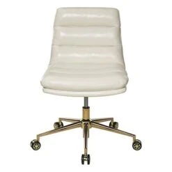 Legacy Office Chair In Faux Leather With Gold Base - Cream -Office Storage Sales b4f6b79c 7ad7 43bd 8bf3 ebda3ec3a3ef