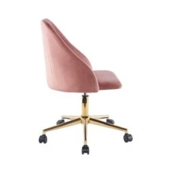 Porthos Home Ryo Swivel Office Chair, Velvet, Gold Chrome Legs - Grey -Office Storage Sales b617ef94 ee06 4430 b152 eb6f3ab4b5c7