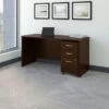 Series C 60W X 24D Office Desk With Drawers By Bush Business Furniture - Mocha Cherry