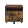 One Drawer File Cabinet In Weathered Oak And Black - Weathered Oak And Black - Letter