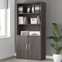Studio A Tall 5 Shelf Bookcase By Bush Business Furniture - Storm Gray -Office Storage Sales b822c62a ebab 41c6 858b 9b69570cb8c4