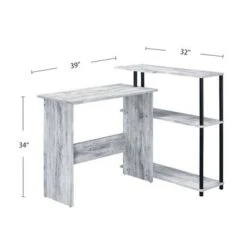 Wooden Writing Desk With Side Shelf - Antique White And Black 27 Wooden Writing Desk With Side Shelf - Antique White And Black -Office Storage Sales b89fdd34 d92f 4bd0 82ca 0f41e5b3a5ed