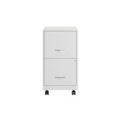 Space Solutions 18" 2 Drawer Mobile Smart Vertical File Cabinet, Teal - Silver - Letter -Office Storage Sales b920ede0 4618 420d 8690 009805af5272