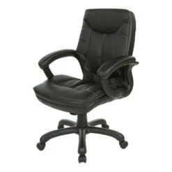 Executive Mid-Back Faux Leather Chair With Stitching - Black 16 Executive Mid-Back Faux Leather Chair With Stitching - Black -Office Storage Sales ba39e9e0 2a2b 448e 9e04 19a5064529b1