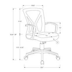 Office Chair/ Adjustable Height/ Swivel/ Ergonomic/ Armrests/ Computer Desk/ Work/ Metal/ Fabric/ Brown/ Contemporary/ Modern -Office Storage Sales ba408795 0b64 49e6 92a3 dbc444432fef