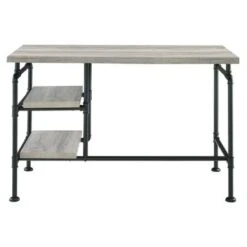Carbon Loft Girodin Grey Driftwood 2-tier Open Shelving Writing Desk - Metal/Wood - 47.25" X 23.50" X 30" - Rectangular - No - Wood Finish/Metal Finish - No - Industrial - Writing Desks - Assembly Required - Grey Driftwood - Metal - Includes Hardware/Shelves -Office Storage Sales ba6c2f86 2a67 44f1 9936 a7899cdd31ab