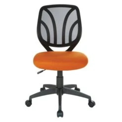 Work Smart Screen Back Armless Task Chair - Orange -Office Storage Sales ba759c98 2de5 4e54 bcb1 a376f417c752