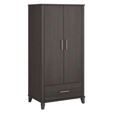 Somerset Tall Storage Cabinet With Doors And Drawer By Bush Furniture - Platinum Gray 14 Somerset Tall Storage Cabinet With Doors And Drawer By Bush Furniture - Platinum Gray - Image 14