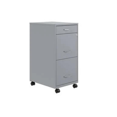 Space Solutions 18" Deep 3 Drawer Metal File Cabinet - Purple - Letter 7 Space Solutions 18" Deep 3 Drawer Metal File Cabinet - Purple - Letter - Image 7