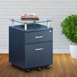 Porch & Den Capilano Glass Top Rolling File Cabinet - Graphite 18 Porch & Den Capilano Glass Top Rolling File Cabinet - Graphite -Office Storage Sales bb1b76fa 4cbd 49ca 81e3 a4b67e1cc07b