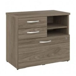 Hybrid Office Storage Cabinet With Drawers By Bush Business Furniture - Storm Gray -Office Storage Sales bc67e13c 32e6 4200 acec 2755b5df0308