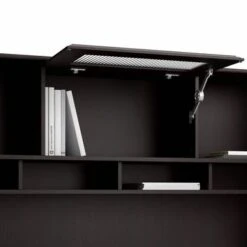 60W 3-position L-shaped Sit To Stand Desk With Hutch By Bush Furniture - White -Office Storage Sales bcd864d2 6024 4b4b 97e4 533a1215a0a5