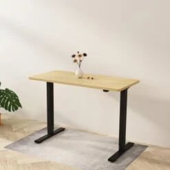 FlexiSpot Electric Home Office Height Adjustable Standing Desk Whole Piece Desktop Computer Desk 2-Button Controller - 40"x24" - White And Maple -Office Storage Sales bedc5009 1547 4cff a444 2712a5a6b224