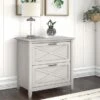 Key West 2 Drawer Lateral File Cabinet By Bush Furniture - Linen White Oak