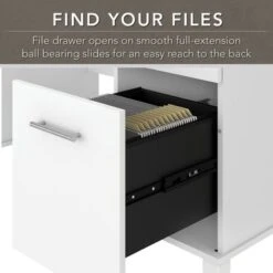 Somerset 60W Office Desk With Cabinet And 5 Shelf Bookcase - Ash Gray -Office Storage Sales c20320b7 26bd 4a66 8de4 44a027ff5e15