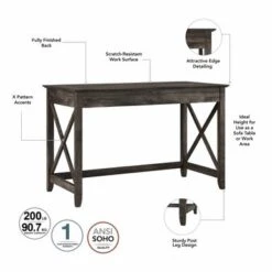 Key West 48W Writing Desk By Bush Furniture - Shiplap Gray/Pure White -Office Storage Sales c2eb6811 01de 4a61 b048 00b24ff00394